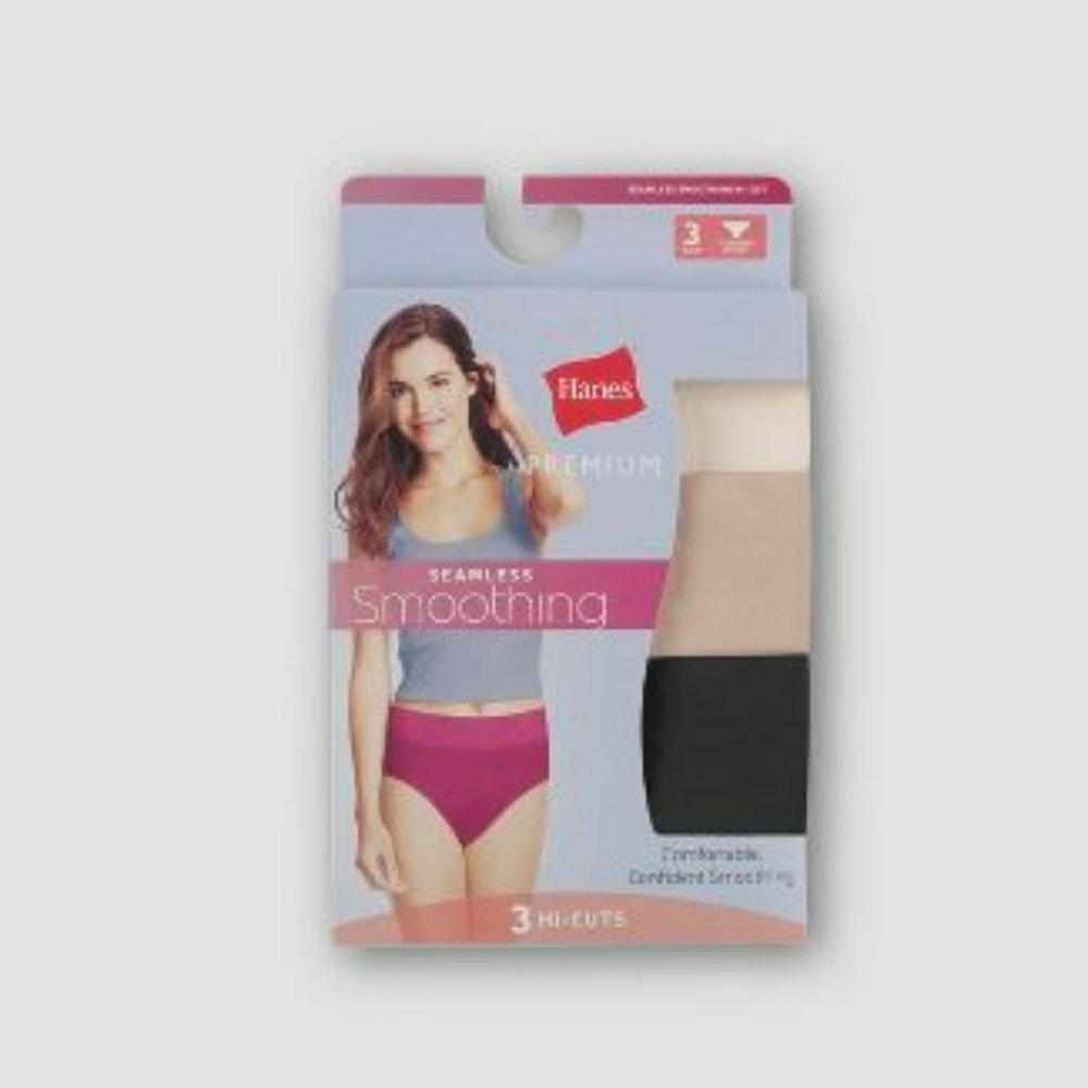 Hanes® Premium Women's Smoothing Seamless 3pk Basic High Cut Briefs